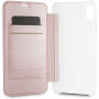 Guess PU Leather Book Case Iridescent pouzdro pro iPhone XS Max - růžově zlaté