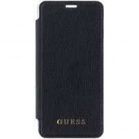 Guess PU Leather Book Case Iridescent pouzdro pro iPhone XS Max - černé