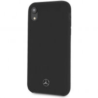 Mercedes Silicon/Fiber case Lining kryt pro iPhone XR - černá