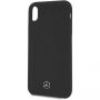 Mercedes Silicon/Fiber case Lining kryt pro iPhone XR - černá