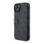 Guess 4G Metal Logo flipové pouzdro pro iPhone 15 Plus - šedé