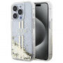Guess Liquid Glitter Gold Stripe kryt pro iPhone 15 Pro Max - čirý