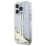 Guess Liquid Glitter Gold Stripe kryt pro iPhone 15 Pro Max - čirý