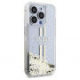 Guess Liquid Glitter Gold Stripe kryt pro iPhone 15 Pro Max - čirý