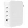 BELKIN Boost Charge Pro nabíjecí adaptér s porty 3x USB-C / USB-A a UK, US, EU zástrčkami - 140W - bílý