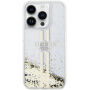 Guess Liquid Glitter Gold Stripe kryt pro iPhone 15 Pro Max - čirý