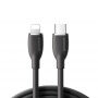 JOYROOM SA29-CL3 silikonový datový a rychlonabíjecí kabel 30W USB-C / Lightning pro iPhone / iPad / iPod / AirPods - 2 m - černý 