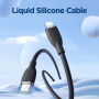JOYROOM SA29-CL3 silikonový datový a rychlonabíjecí kabel 30W USB-C / Lightning pro iPhone / iPad / iPod / AirPods - 2 m - černý 