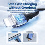 JOYROOM SA29-CL3 silikonový datový a rychlonabíjecí kabel 30W USB-C / Lightning pro iPhone / iPad / iPod / AirPods - 2 m - černý 