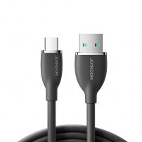 JOYROOM SA29-AC3 silikonový nabíjecí a datový kabel USB-A / USB-C pro iPhone / iPad / MacBook / AirPods - 2 m - černý
