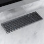 Bezdrátová Bluetooth klávesnice s numerickou částí - šedá