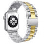 Luxusní řemínek z nerezové oceli pro Apple Watch 42mm / 41mm / 40mm / 38mm - zlatostříbrný