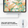 AhaStyle silikonový obal pro Apple Pencil (USB-C) - světle šedý