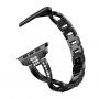Kovový řemínek posázený kamínky pro Apple Watch Ultra 49mm / 46mm / 45mm / 44mm / 42mm - černý