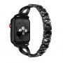 Kovový řemínek posázený kamínky pro Apple Watch Ultra 49mm / 46mm / 45mm / 44mm / 42mm - černý