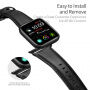 DUX DUCIS kožený řemínek pro Apple Watch 42mm / 41mm / 40mm / 38mm - černý