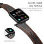 DUX DUCIS kožený řemínek pro Apple Watch 42mm / 41mm / 40mm / 38mm - kávově hnědý