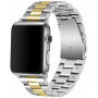 Luxusní řemínek z nerezové oceli pro Apple Watch 42mm / 41mm / 40mm / 38mm - zlatostříbrný