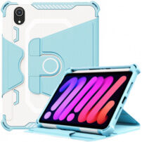 Odolné otočné 360° pouzdro s prostorem na Apple Pencil pro iPad mini 6 / mini 7 - modré