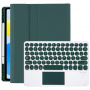 Pouzdro s klávesnicí s kulatými klávesami, touchpadem a prostorem na Apple Pencil pro iPad Air 4 (2020) / Air 5 (2022) / Pro 11" (2018) - petrolejové