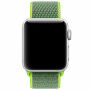 Nylonový řemínek se zapínáním na suchý zip pro Apple Watch Ultra 49mm / 46mm / 45mm / 44mm / 42mm - neonově zelený