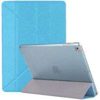 Hedvábné pouzdro s funkcí uspání a origami stojánkem pro iPad 9,7" (2017/2018) / Air 1 / 2 / Pro 9,7" - modré
