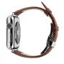 QIALINO kožený řemínek v business stylu pro Apple Watch Ultra 49mm / 46mm / 45mm / 44mm / 42mm - hnědý