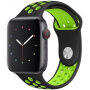 Silikonový řemínek pro Apple Watch 42mm / 41mm / 40mm / 38mm - černozelený
