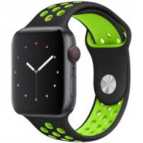 Silikonový řemínek pro Apple Watch 42mm / 41mm / 40mm / 38mm - černozelený