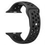 Silikonový řemínek pro Apple Watch 42mm / 41mm / 40mm / 38mm - černošedý