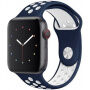 Silikonový řemínek pro Apple Watch 42mm / 41mm / 40mm / 38mm - modrobílý