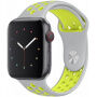 Silikonový řemínek pro Apple Watch 42mm / 41mm / 40mm / 38mm - šedožlutý