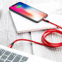 BASEUS lightning / USB-C kabel pro iPhone - 2m - červená