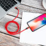 BASEUS lightning / USB-C kabel pro iPhone - 2m - červená