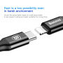 BASEUS lightning / USB-C kabel pro iPhone - 2m - černá