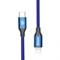 BASEUS lightning / USB-C kabel pro iPhone - 2m - modrá