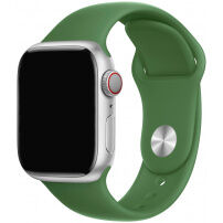 Silikonový řemínek s kratší a delší přezkou pro Apple Watch 42mm / 41mm / 40mm / 38mm - olivový