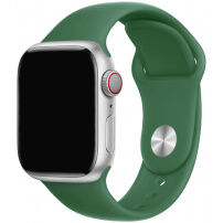 Silikonový řemínek s kratší a delší přezkou pro Apple Watch 42mm / 41mm / 40mm / 38mm - tmavě zelený