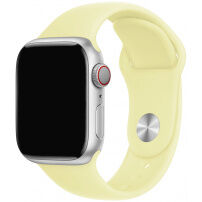 Silikonový řemínek s kratší a delší přezkou pro Apple Watch 42mm / 41mm / 40mm / 38mm - světle žlutý