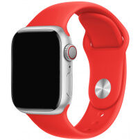 Silikonový řemínek s kratší a delší přezkou pro Apple Watch 42mm / 41mm / 40mm / 38mm - červený