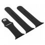 Silikonový řemínek s kratší a delší přezkou pro Apple Watch Ultra 49mm / 46mm / 45mm / 44mm / 42mm - černý