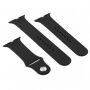 Silikonový řemínek s kratší a delší přezkou pro Apple Watch Ultra 49mm / 46mm / 45mm / 44mm / 42mm - černý