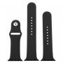 Silikonový řemínek s kratší a delší přezkou pro Apple Watch Ultra 49mm / 46mm / 45mm / 44mm / 42mm - černý