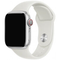 Silikonový řemínek s kratší a delší přezkou pro Apple Watch 42mm / 41mm / 40mm / 38mm - světle béžový