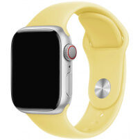 Silikonový řemínek s kratší a delší přezkou pro Apple Watch 42mm / 41mm / 40mm / 38mm - žlutý