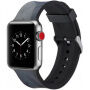 Silikonový řemínek s šedým vzorem pro Apple Watch 42mm / 41mm / 40mm / 38mm - černý