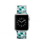 Silikonový řemínek s černým vzorem pro Apple Watch 42mm / 41mm / 40mm / 38mm - bílý