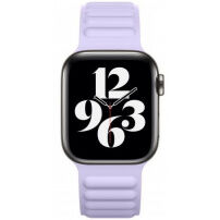 Silikonový řemínek s magnetickým upínáním pro Apple Watch 42mm / 41mm / 40mm / 38mm - světle fialový