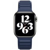 Silikonový řemínek s magnetickým upínáním pro Apple Watch 42mm / 41mm / 40mm / 38mm - tmavě modrý