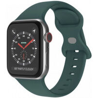 Silikonový řemínek s motýlkovou přezkou pro Apple Watch 42mm / 41mm / 40mm / 38mm - petrolejový
